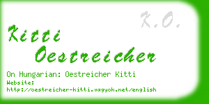 kitti oestreicher business card